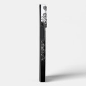 Elegant zwart aquarelmonogram Case-Mate iPhone case (Achterkant / Rechts)