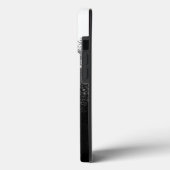 Elegant zwart aquarelmonogram Case-Mate iPhone case (Achterkant / Links)