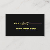 Elegant zwart autoreparatie visitekaartje (Voorkant)