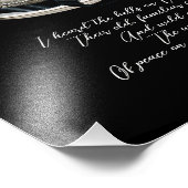 Elegant zwart beige kerst gedicht ornament foto afdruk (Hoek)