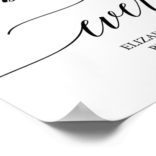 Elegant zwart beste dag ooit diner-oefenbord poster (Hoek)