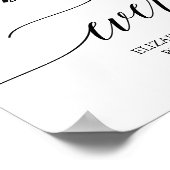 Elegant zwart beste dag ooit repetitie diner bordk poster (Hoek)