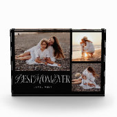 Elegant zwart beste mam ooit collage fotoblokken (Voorkant)