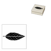 Elegant zwart blad rubberstempel (Gestempeld)