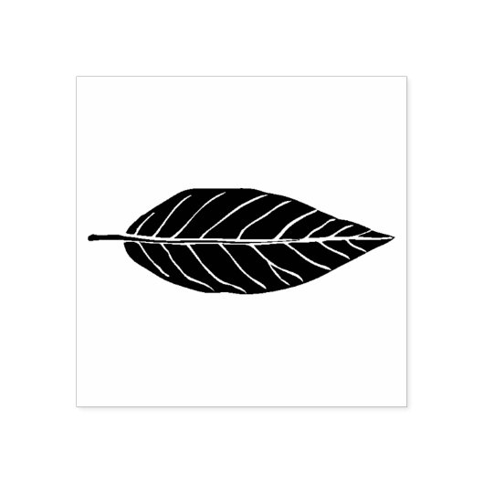 Elegant zwart blad rubberstempel (Afrduk)