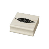 Elegant zwart blad rubberstempel (Stempel)