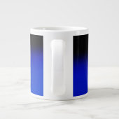 Elegant Zwart Blauw Minimalistisch Naam Titel Grote Koffiekop (Achterkant)