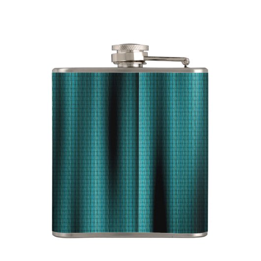 Elegant zwart & Blauwgroen gepersonaliseerd monogr Heupfles (Achterkant)