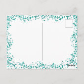 Elegant Zwart Blauwgroen Groen Glitter Balloon Ver Briefkaart (Achterkant)
