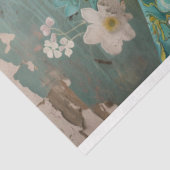Elegant Zwart Bloemen Beer Decoupage Tissuepapier (Detail)