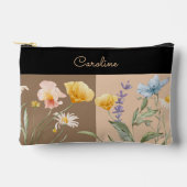 Elegant Zwart Bloemen Spring beige bruin Trendy Etui (Voorkant)