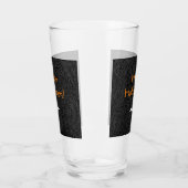 Elegant zwart bloemig botanisch gelukkig halloween glas (Links)