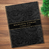 Elegant zwart bloempatroon 2026 planner