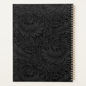 Elegant zwart bloempatroon 2026 planner (Achterkant)