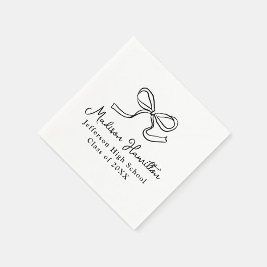 Elegant zwart boog Afstuderen Servet (Hoek)