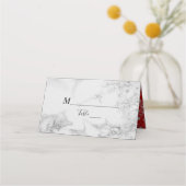  Elegant Zwart Bruiloft Plaats Kaart Plaatskaartje (Voorkant)