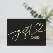 elegant zwart cadeaubon (Staand voorkant)