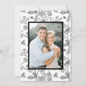 Elegant Zwart Chinoiserie Bloemen Foto Bruiloft Save The Date (Achterkant)