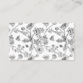 Elegant Zwart Chinoiserie Bruiloft Website QR Code Informatiekaartje (Achterkant)