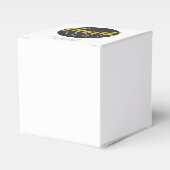 Elegant zwart cirkel goud dank u bruiloft bedankdoosjes (Voorkant Zijde)