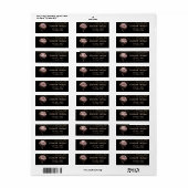 Elegant,Zwart,Confetti, Metallic Druppelende Lippe Etiket (Full Sheet)