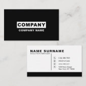 elegant Zwart custom logo professional Visitekaartje (Voorkant / Achterkant)
