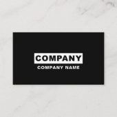 elegant Zwart custom logo professional Visitekaartje (Voorkant)