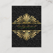 Elegant Zwart  Damasks Goud Lijst
