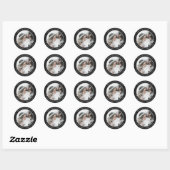Elegant zwart dank u bruiloft foto Stickers (Vel)