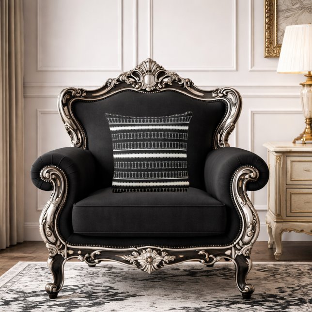 Elegant zwart decoratief kussen (Creator heeft geüpload)