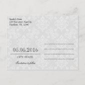 Elegant zwart demask sparen de briefkaarten van de (Achterkant)
