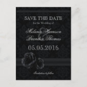 Elegant zwart demask sparen de briefkaarten van de (Voorkant)