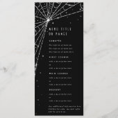 Elegant Zwart Diamant Spinnenweb Flat 4 Cursus Menu (Voorkant)