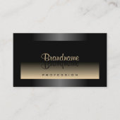 Elegant Zwart en Beige Gradient Modern Stijlvol Visitekaartje (Voorkant)