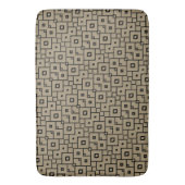Elegant zwart en bruin geometrisch badmat (Voorkant Verticaal)