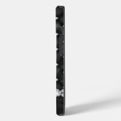 Elegant zwart en diamant faux glitter monogram Case-Mate iPhone case (Achterkant / Links)