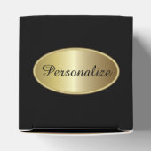 Elegant Zwart en Geel Sinaasappel Zebra | Verjaard Bedankdoosjes (Bovenkant)