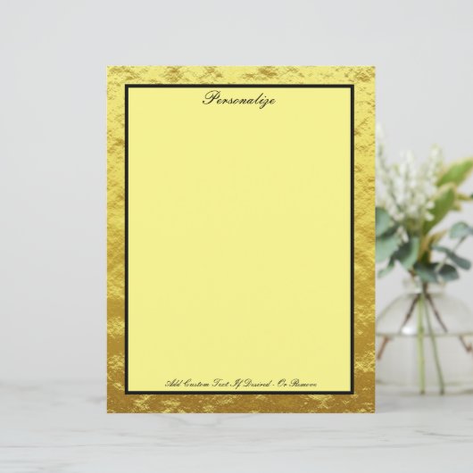 Elegant zwart en Gold Professional personaliseren (Staand voorkant)