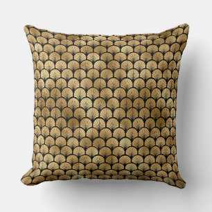 Elegant Zwart en Goud 1920s Art Deco Vintage Kussen
