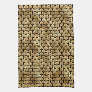 Elegant Zwart en Goud 1920s Art Deco Vintage Theedoek