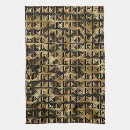 Elegant Zwart en Goud 1920s Art Deco Vintage Theedoek