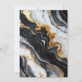 Elegant zwart en goud 40e verjaardag uitnodiging (Achterkant)