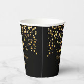 Elegant Zwart en Goud 50e Verjaardagsfeest Papieren Bekers (Rechts)