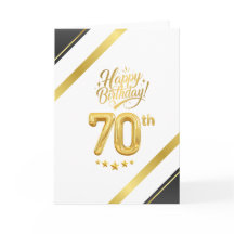Elegant Zwart en Goud 70ste Verjaardag – Luxe