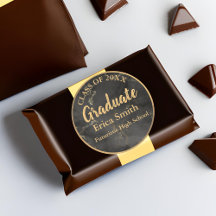 Elegant zwart en goud Afstuderen gunst