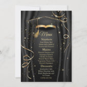 Elegant zwart en goud Afstuderen Kaart (Voorkant)
