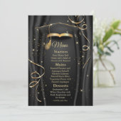 Elegant zwart en goud Afstuderen Kaart (Staand voorkant)