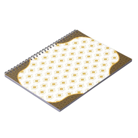 Elegant zwart en goud Arabesk Notitieboek (Linkerzijde)