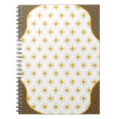 Elegant zwart en goud Arabesk Notitieboek (Voorkant)