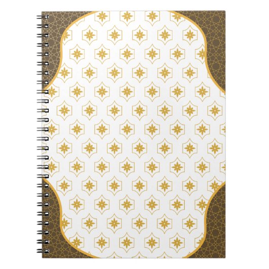 Elegant zwart en goud Arabesk Notitieboek (Voorkant)